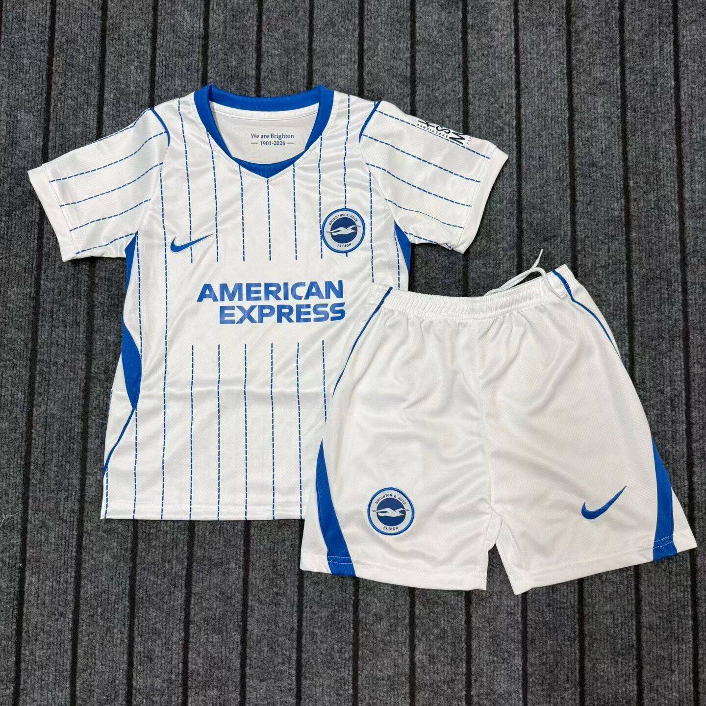 Kids-Brighton 26/27 Away White Soccer Jersey